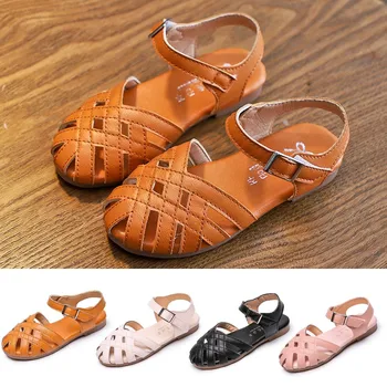 

Summer Kids Shoes Baby Fashion Roman Shoes Hallow Children Girls Summer Casual Sandals Princess Shoes Non-slip Kids Beach Sandal