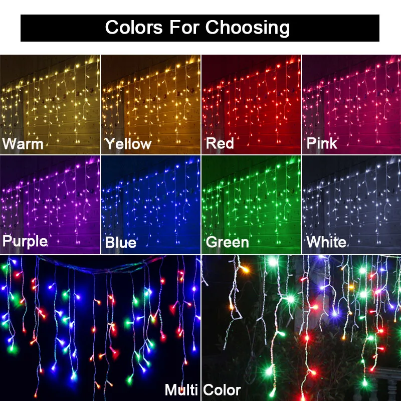 SVELTA Garland Fairy LED Curtain Festoon lights 10M 320 led String lights For Living Room Garden And Backyard Holiday Decoration SVELTA Garland Fairy LED Curtain Festoon lights 10M 320 led String lights For Living Room Garden And Backyard Holiday Decoration
