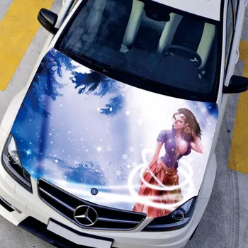 

Aesthete 135*150cm Car Sticker Hood LOL Game Styling Decal Decor Carbon Vinyl Cover Waterproof Water Dream