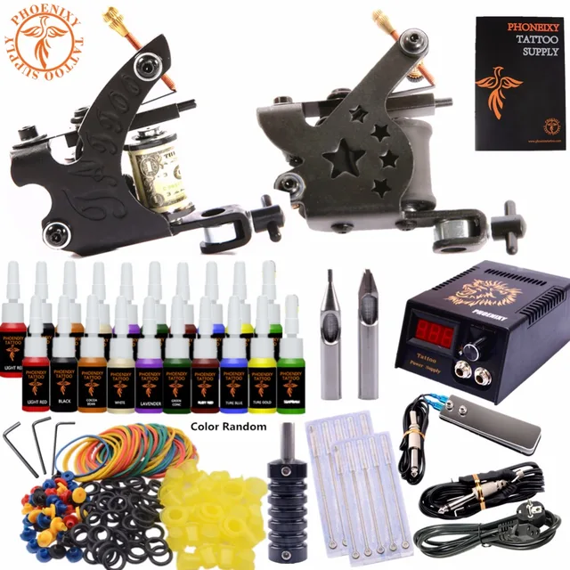 completed tattoo kit equipment tattoo machine gun 20 color power completed tattoo kit equipment tattoo machine gun 20 color power