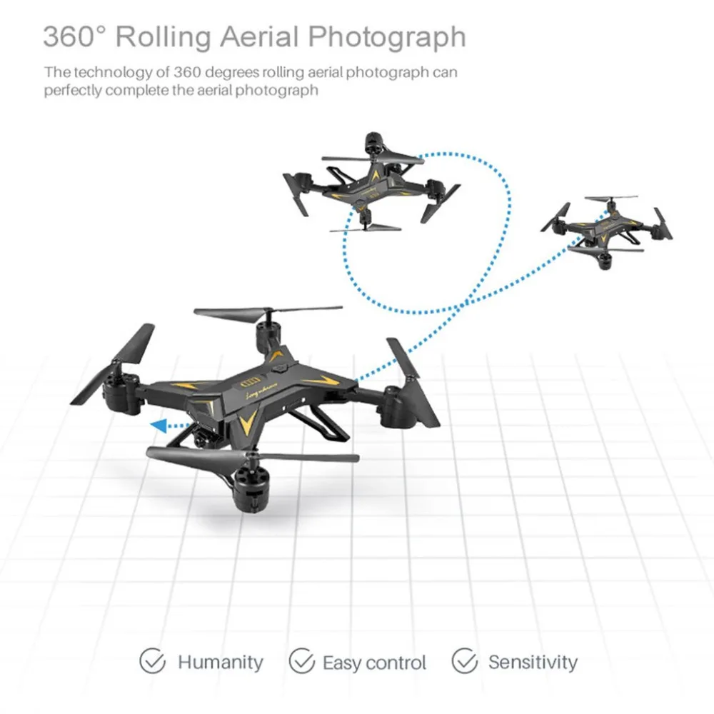 RC Дрон Квадрокоптер селфи умный FPV Wifi шесть осей 4 канала управляемый свет HD 1080