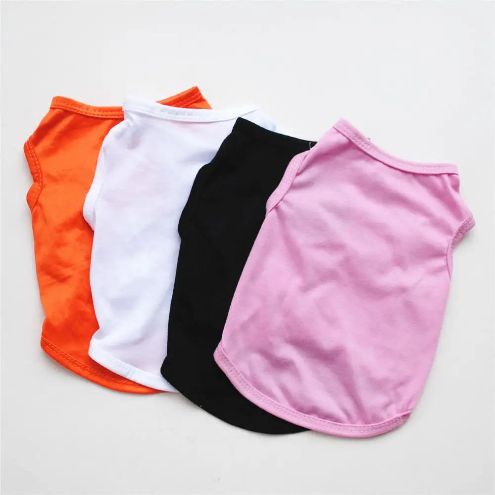 

Solid Color Dog Shirt Cheap Dog Clothes For Small Dogs Summer Chihuahua T shirt Cute Puppy Vest Yorkshire Terrier Pet Clothes