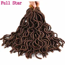 Полная звезда 1" и 14" Faux locs Curly 3 шт 24 корня синтетические волосы 100 г низкотемпературное волокно косы с крючком наращивание волос