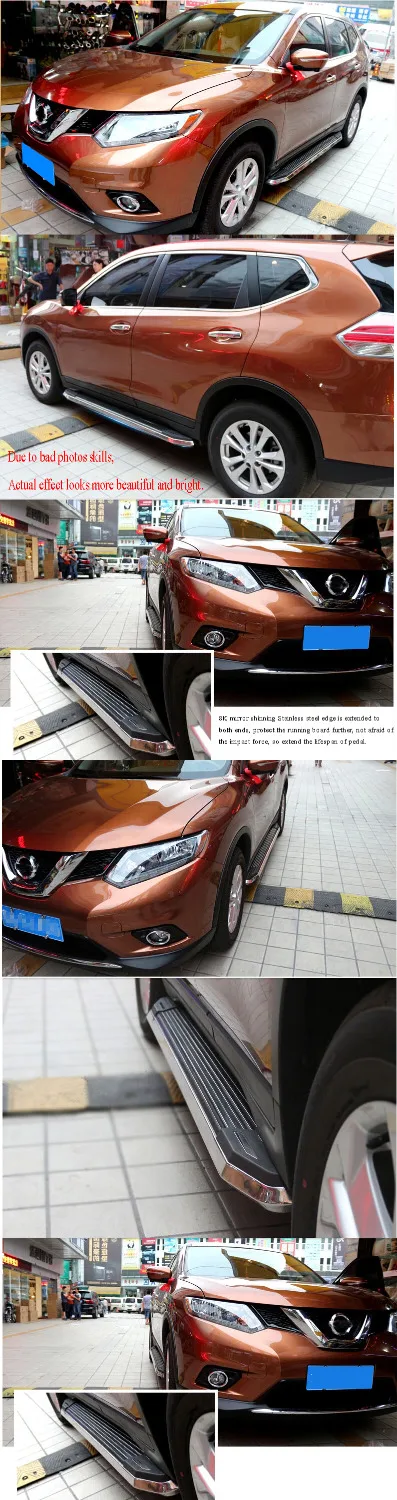 Бег доска педаль боковой панели для Nissan X-trail изгой, "роскошный"(утепленном) из нержавеющей стали