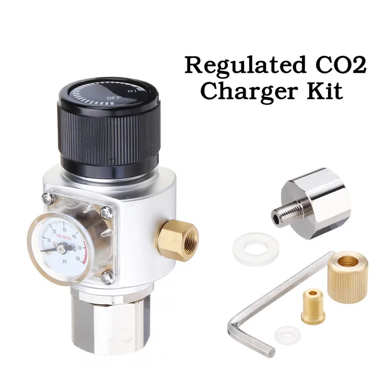 

Mini Regulated CO2 Charger CO2 Charger Regulators With Adapter Kit 0-60 PSI For Soda Stream Cylinder Draft Home TR 21X4