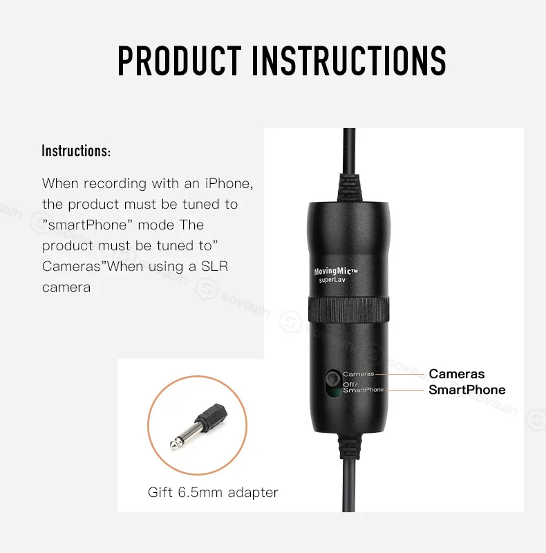 Portable Condenser Lavalier Microphone with Clip-on Interview Mic for Phone Video Recording Microphone xlr for Camera Android    (9)