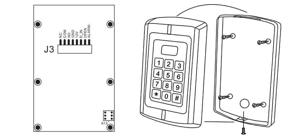 Board, Controlador de Acesso, EM Card Reader, Chaveiros Tags, 125KHz, 5pcs