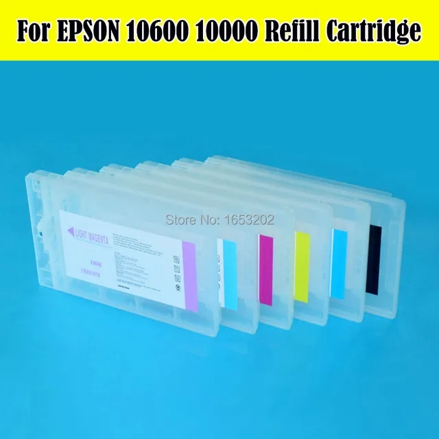 1000ml X 6 Color Pigment ink With Empty Ink Cartridge T5491 T5496 For Epson 10600 Printer With