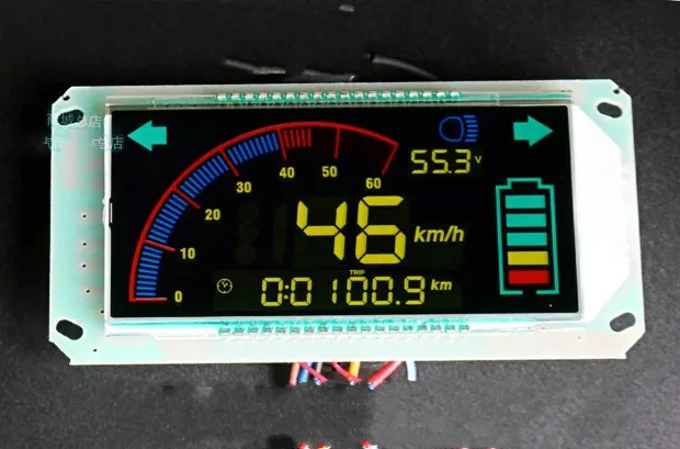 

Multifunction Voltmeter Thermometer Speedometer for Electric Bicycle 48V- 72V