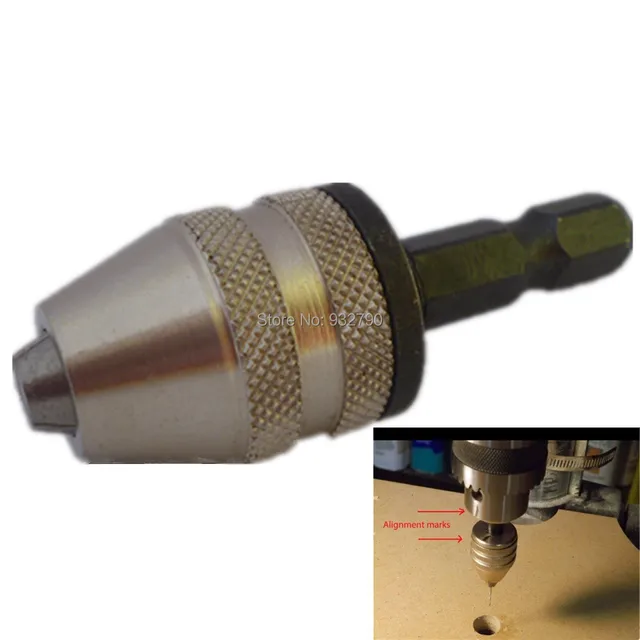 New 1/4" Inch Keyless Drill Bit Chuck Quick Change Adapter Converter Hex Shank Capacity Range 0