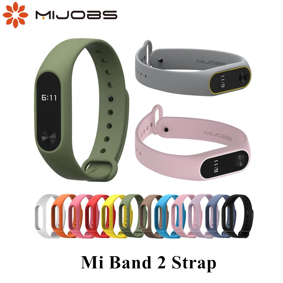 

Mijobs mi band 2 Accessories Pulseira Miband 2 Strap Replacement Silicone Wriststrap Smart Bracelet Wrist Band for Xiaomi Mi2