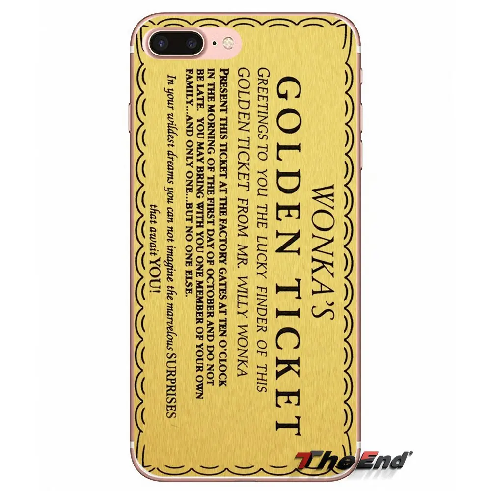 Для Samsung Galaxy S3 S4 S5 MINI S6 S7 edge S8 Plus Note 2 3 4 5 Grand Core Prime Willy Wonka Bar с золотым чехлом для