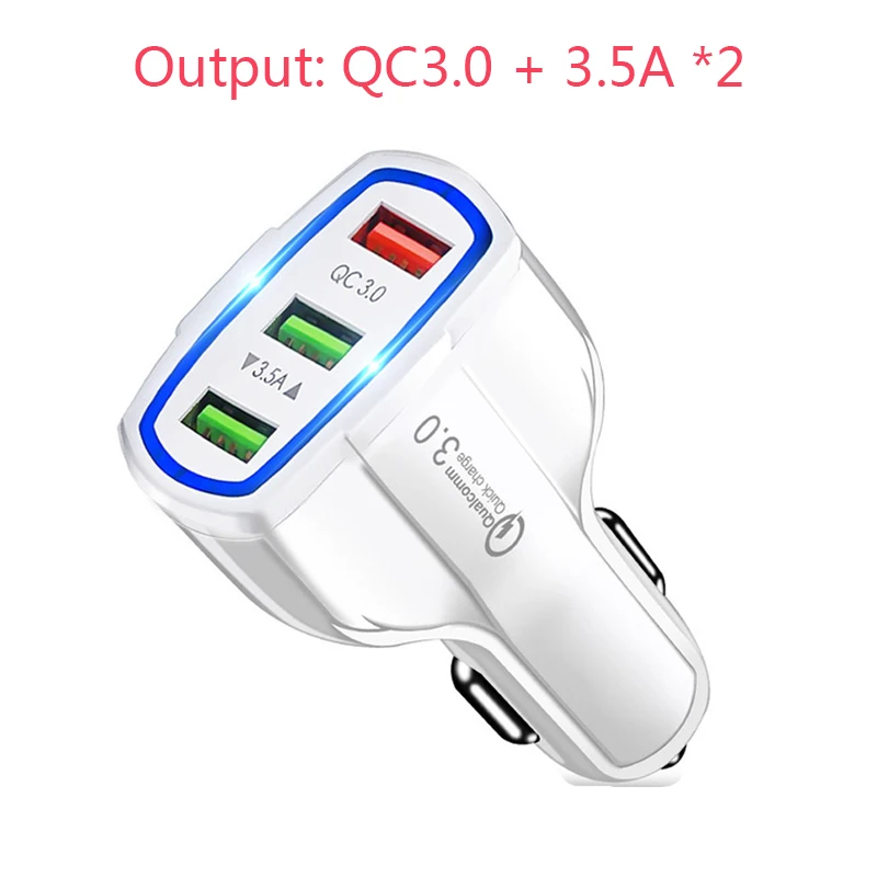 USB Car Charger Quick Charge 3.0 for iPhone X Samsung S10 Xiaomi Mi 9 Mobile Phone Fast Charging Car Charger QC 3.0 Car-Charger - Тип штекера: E