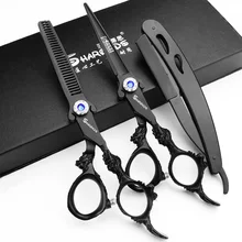 Профессиональные Парикмахерские ножницы Sharonds 6 дюймов Парикмахерские ножницы Япония 440c ножницы для стрижки волос Бритвы