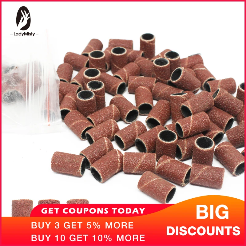 

2016 Hot Slae 100 PCS Nail Drill 80"120"180" Sanding Band Machine Replacement Bits Pedicure Free Shipping