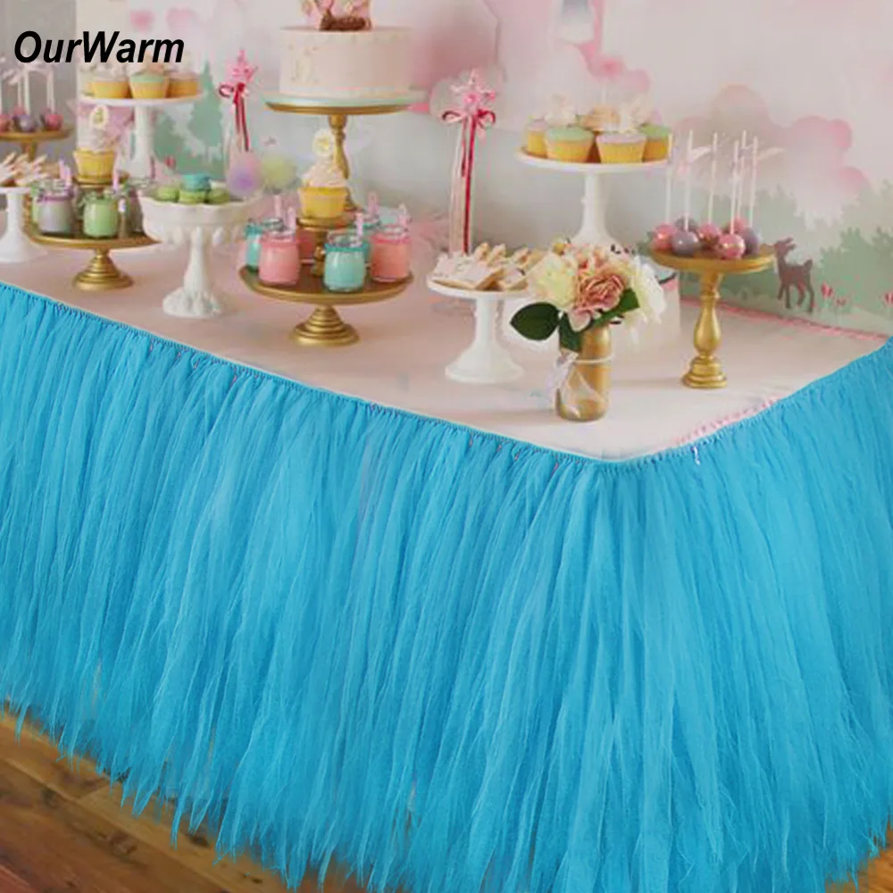 Ourwarm 10pcs Diy Table Skirting Customize Handmade Tulle Tutu