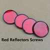 Pack of 4 Screws Round Red Reflectors Camper Trailer Motorcycle RV Caravan Auto Trucks Side Mark Rear/Tail/Signal Accessories ► Photo 1/6