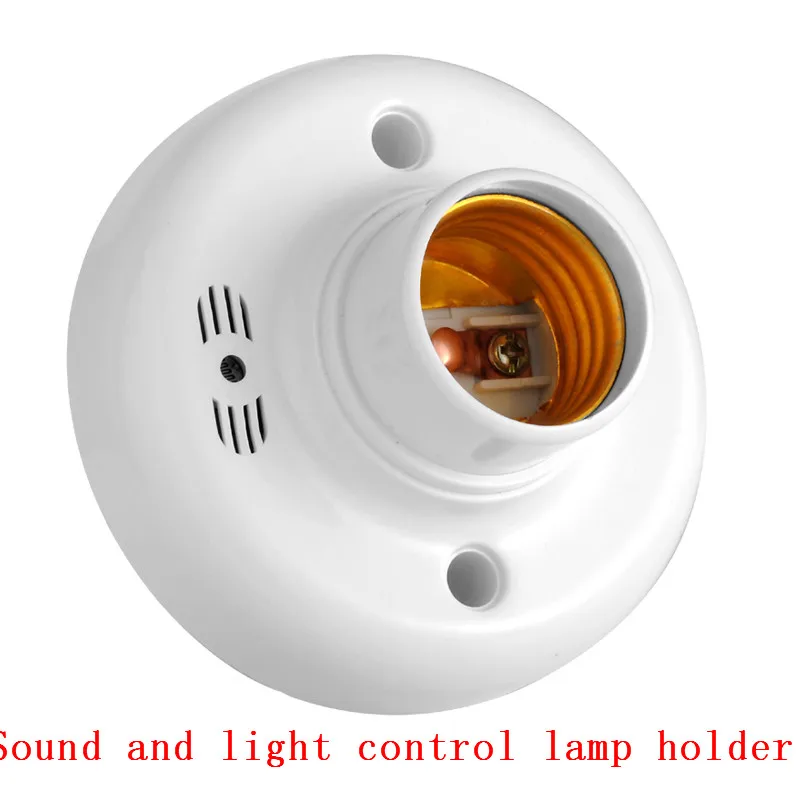 

High Quality E27 220V Lamp Holder Sound Voice and light Control Induction Light Bulb Switch Adapter for all lamps CM104