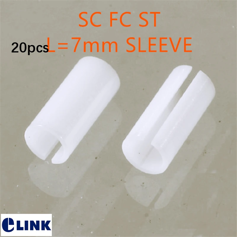 Manicotto diviso in fibra ceramica per adattatore in fibra ottica ST FC SC LC DIN E2000 MU 7mm ftth manicotto ibrido per VFL usa ELINK 20 pezzi