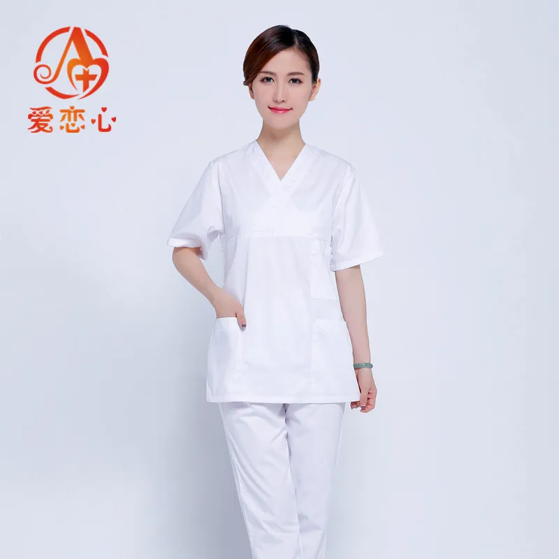 

Ailianxin- White Medical Scrub Sets Hospital Uniforms Doctors Scrub Suits Surgical Clothes Uniform Medical Fashion Lab Coat sets