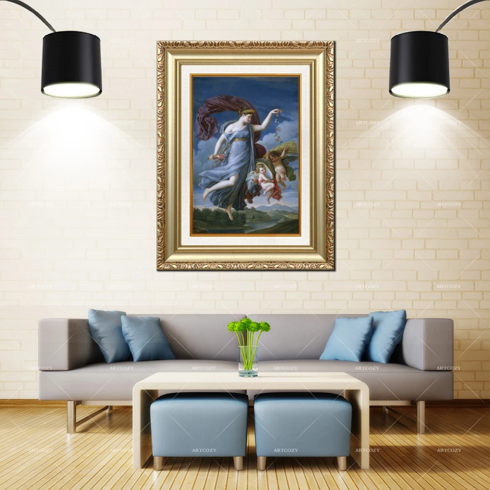 Artcozy Golden Frame Abstract juan antonio de ribera Waterproof Canvas Painting | Дом и сад