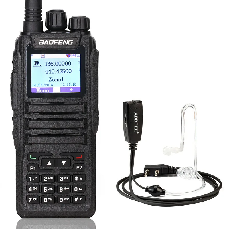 Baofeng DM-1701 цифровая рация DMR Dual Time Slot Tier1& 2 tier ii Ham CB портативная ветчина двухстороннее радио+ usb-кабель - Цвет: add acoustic headset