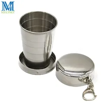 Нержавеющая Сталь Вино Пиво Виски чашка 75 мл складывающиеся чашки портативный складной Copa Телескопический биберон для пеших прогулок