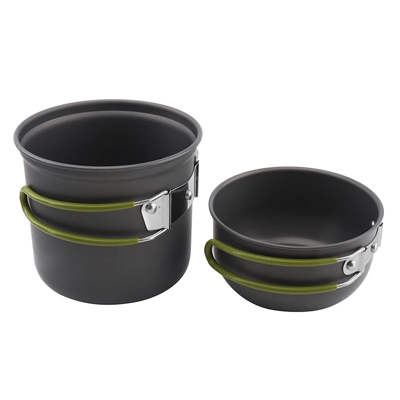 BORUiT ultraligero utensilios Camping utensilios al aire libre juego de vajilla de senderismo Picnic mochila Camping vajilla olla Pan 1-2persons