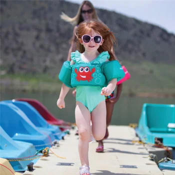 

Swim Ring Kids Life Jacket Swimwear Pool Float Cartoon Children Swimsuit Learning Swimming Child Swim Vest with Arm Bands Safety