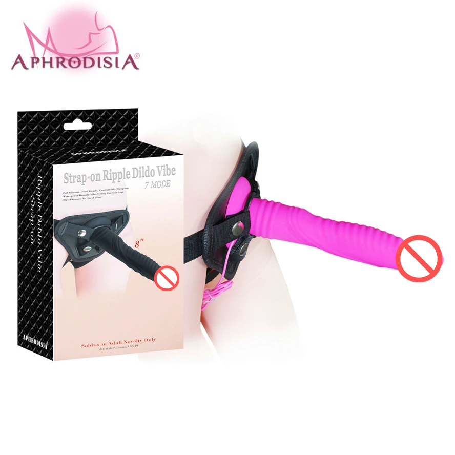 Silicone strap on dildo sex toys for women Strapon Lesbian vibrator 7 vibrating Adult 3 size penis suction cup Dildo