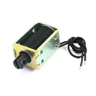 

DC24V 0.2A 4mm Stroke 120g Force Open Frame Push Solenoid Electromagnet