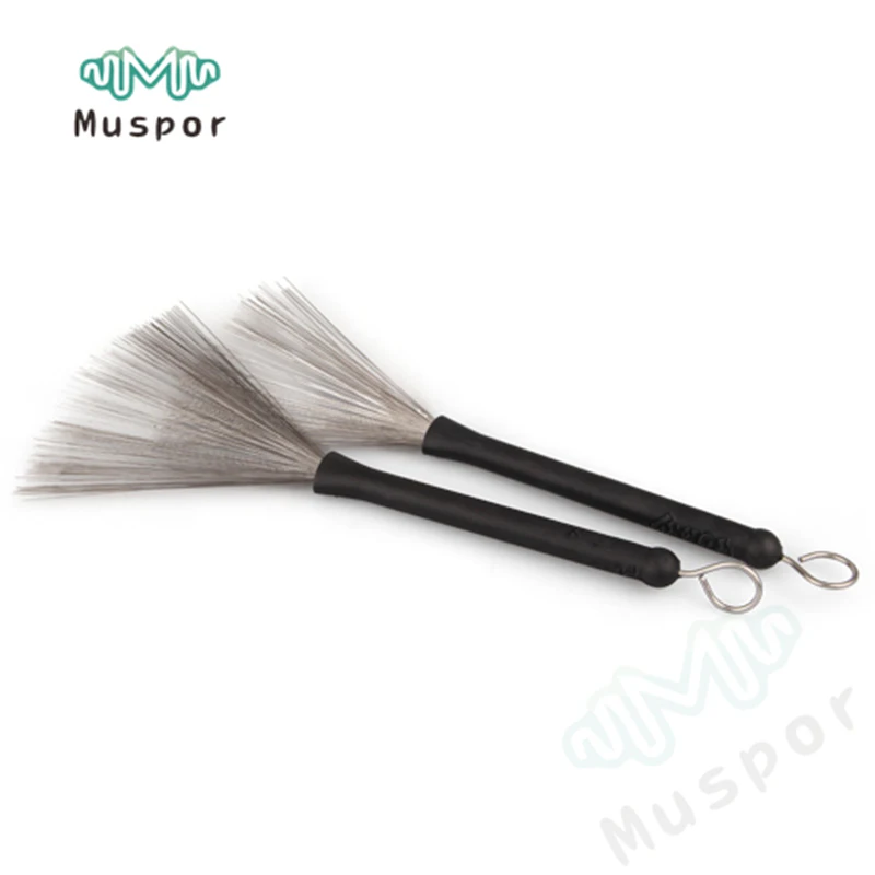 

2 x Wire Retractable Loop End Drum Brush Drumsticks Rock Jazz