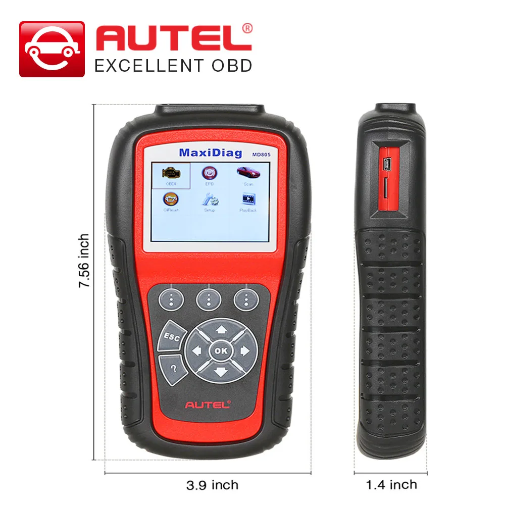 Цена за Новое поступление Autel MaxiDiag MD805 полная система диагностический инструмент Поддержка МНК/EPB + МОЖЕТ OBDII лучше, чем Autel MD802 обновление онлайн Цена за Новое поступление Autel MaxiDiag MD805 полная система диагностический инструмент Поддержка МНК/EPB + МОЖЕТ OBDII лучше, чем Autel MD802 обновление онлайн