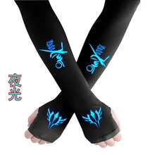 Длина хлопка ночник перчатки солнцезащитный крем перчатки зима-осень Для женщин Для мужчин длинные летние вождения велосипедные перчатки