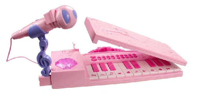 Детская клавиатура, игрушки для девочек с микрофоном, портативное складное музыкальное обучение и упражнения, электронное пианино, унисекс