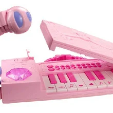 Детская клавиатура, игрушки для девочек с микрофоном, портативное складное музыкальное обучение и упражнения, электронное пианино, унисекс