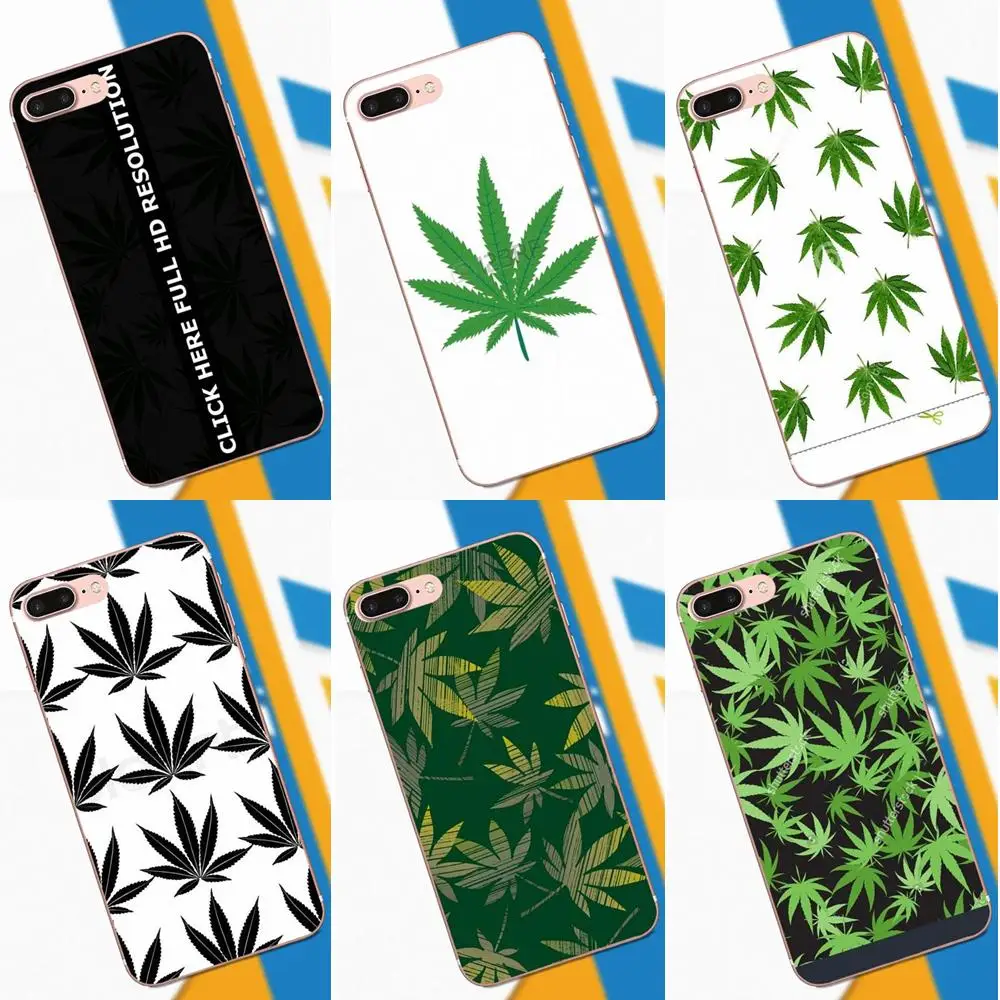 

Weed Leaf Pattern TPU Art Print Cover Case For Galaxy J1 J2 J3 J330 J4 J5 J6 J7 J730 J8 2015 2016 2017 2018 mini Pro