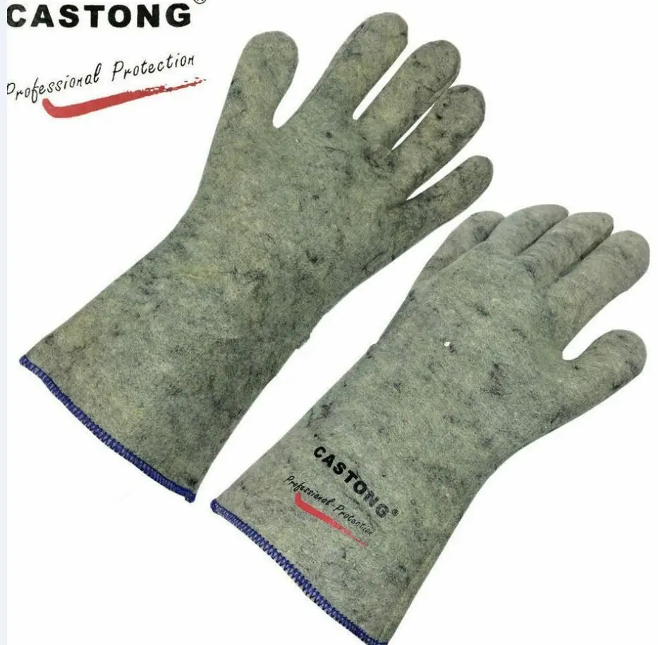 

33cm 300 degree industrial heating gloves high temperature fire Gloves fireproof gloves Welder Welding Gloves Used widely