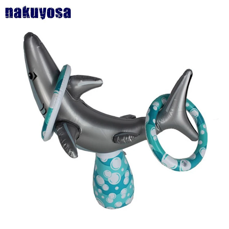 

Thicken PVC throwing ring + Shark Inflatable Toys kindergarten game Parent-child Game Toys