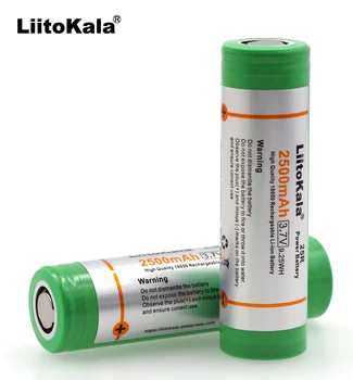 

Liitokala 100% New 18650 2500 mAh Rechargeable battery 3.6V 25R 20A discharge Electronic cigarette use