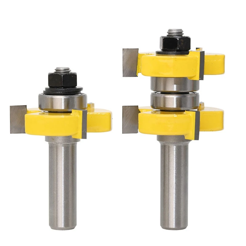 1/2" Shank Matched Tongue and Groove Router Bit- 2 pc. Set w/ Set Wood Milling Cutter flooring knife