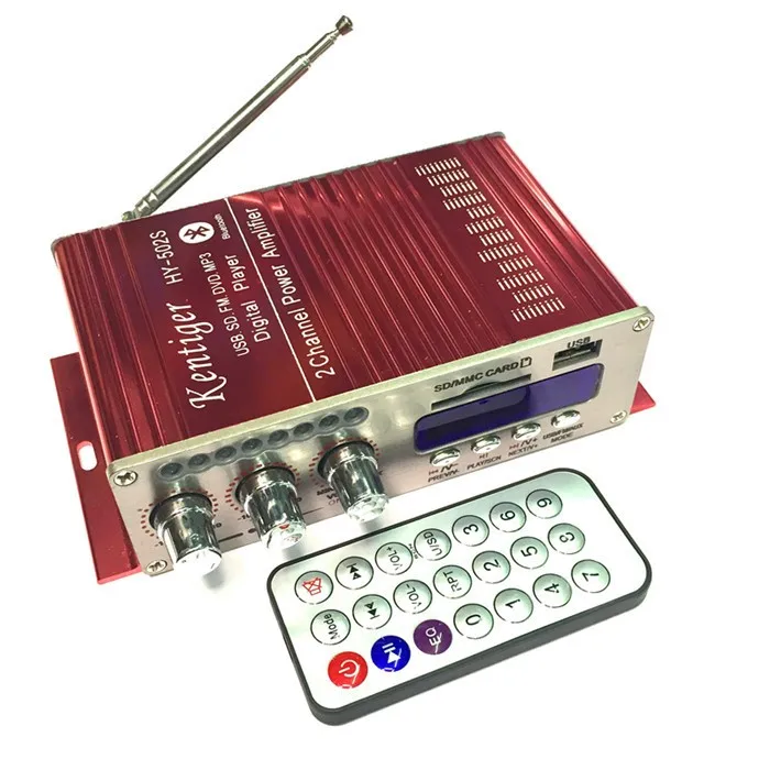 Wholesale DC 12V Mini Bluetooth Amplifiers Headphone Amp SD/USB Play FM Radio With Remote Control For Home/Car Dac plate amplifier