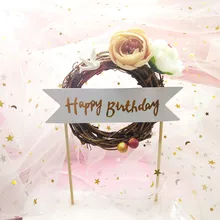 Новые украшения торта с днем рождения птица выполнен в виде птичьего гнезда венок из цветов частных Торт Пользовательские подключаемого модуля