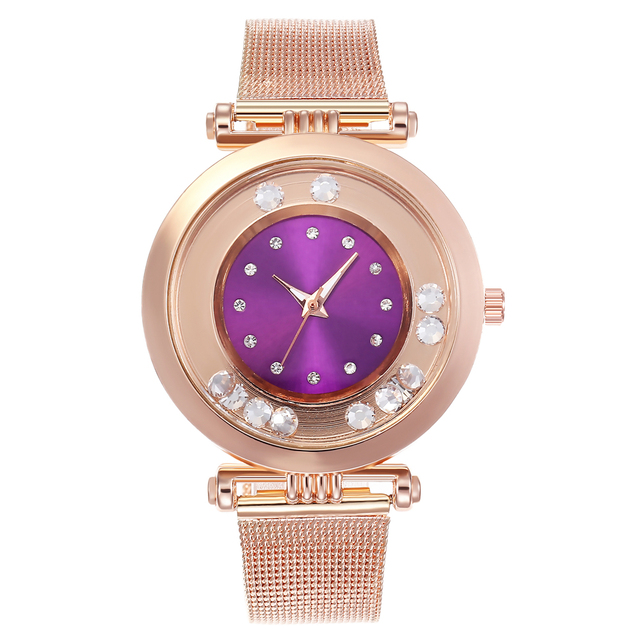 Watch Luxury Alloy Mesh With Rhinestone Quicksand Quartz Watch Hot Selling Watch Top Brand  Relogio Feminino Montre Femme