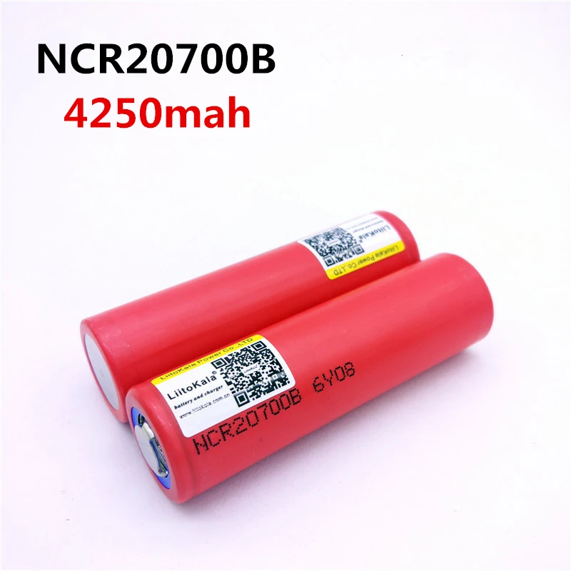 2 шт./лот Liitokala для SANYO 20700B 20700 4250 мАч аккумулятор NCR20700B высокочастотный аккумулятор 20A 20700