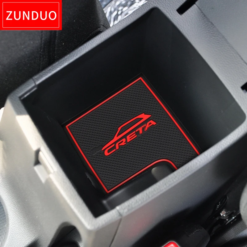 Billig ZUNDUO Für Hyundai Creta ix25 2015 ~ 2019 Tor slot pad Innen Tür Pad Tasse Nicht slip matten rot blau weiß orange 17 stücke