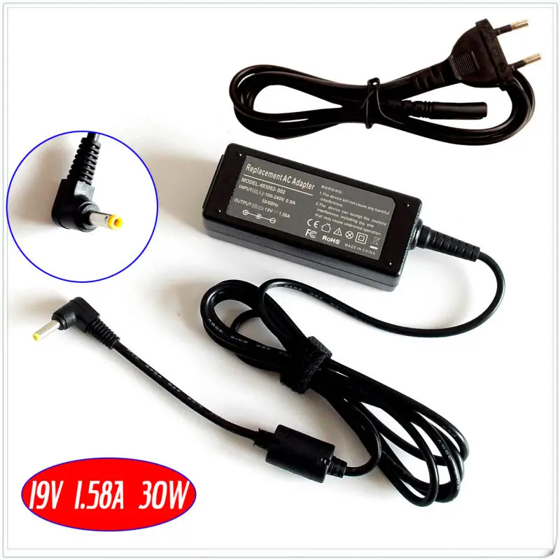 For Hp/compaq Mini 1018 1019 1100 1101 1103 1112 1119 Cto Laptop Battery  Charger / Ac Adapter 19v 1.58a 30w - Laptop Adapter - AliExpress