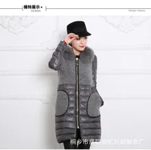 women jacket women winter coat New winter mink cashmere coat thick fur collar cultivating long-sleeved jacket free shipping