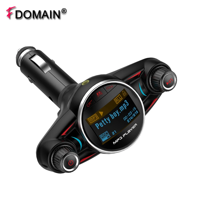 

FDOMAIN new wireless Bluetooth car handsfree kit auto MP3 player FM transmitter modulator Support TF card U disk AUX output