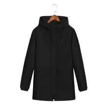 2017 New plus size 8XL 7XL 6XL Mens Winter Parkas Mid -Long Smooth Metal Zipper Stand Collar Simple Handsome Winter Jacket Men